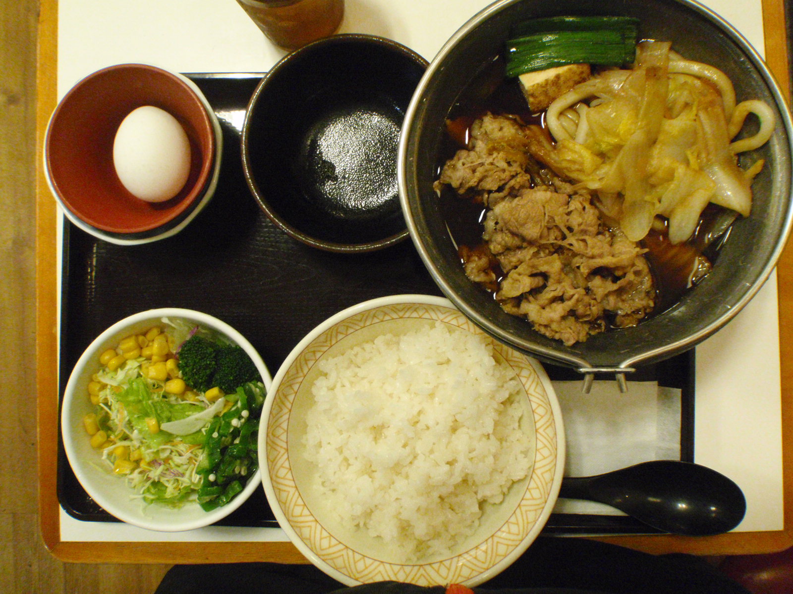 すき家の牛すき鍋定食