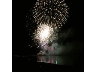 夏の夜空に踊る花火